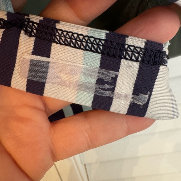Women's Lululemon Blue Striped Rub Your Stuff Bra Size 6 - Picture 4 of 5